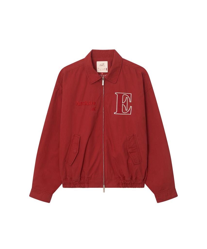 Eeut Washed Cotton Blouson Jacket/Red