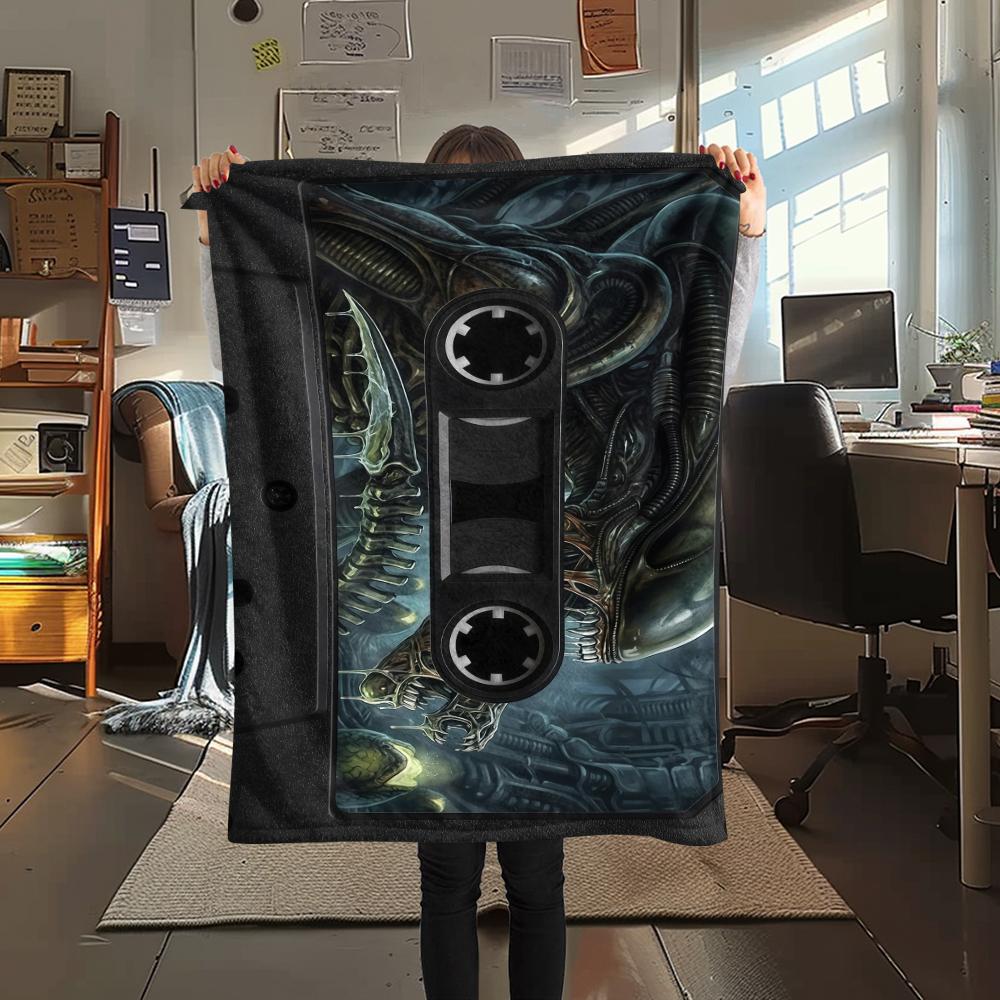 Alien and Supernatural Print Flannel Blanket,High quality Comfortable for All Seasons,Home Decor,Warmth and Comfort,Perfect for Christmas Gifts