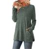 Women's Fashionable Long-sleeved Pullover Solid-color Top