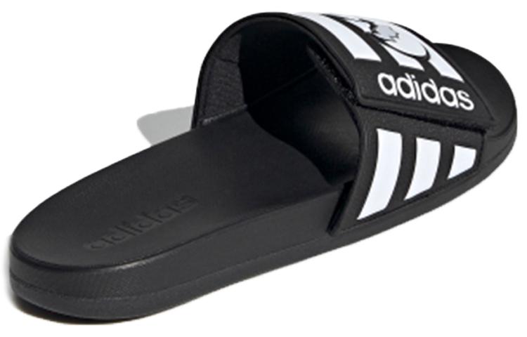 adidas Neo Adilette Comfort Adj Amarillas Cruzadas Negras Blancas Chanclas Unisex 'Negro Blanco' FY3037