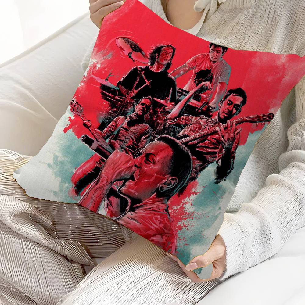 Rock Band L-Linkin Park Pillow Cover For Bedroom Room And Living Room Sofa Decorative Cushion Cover