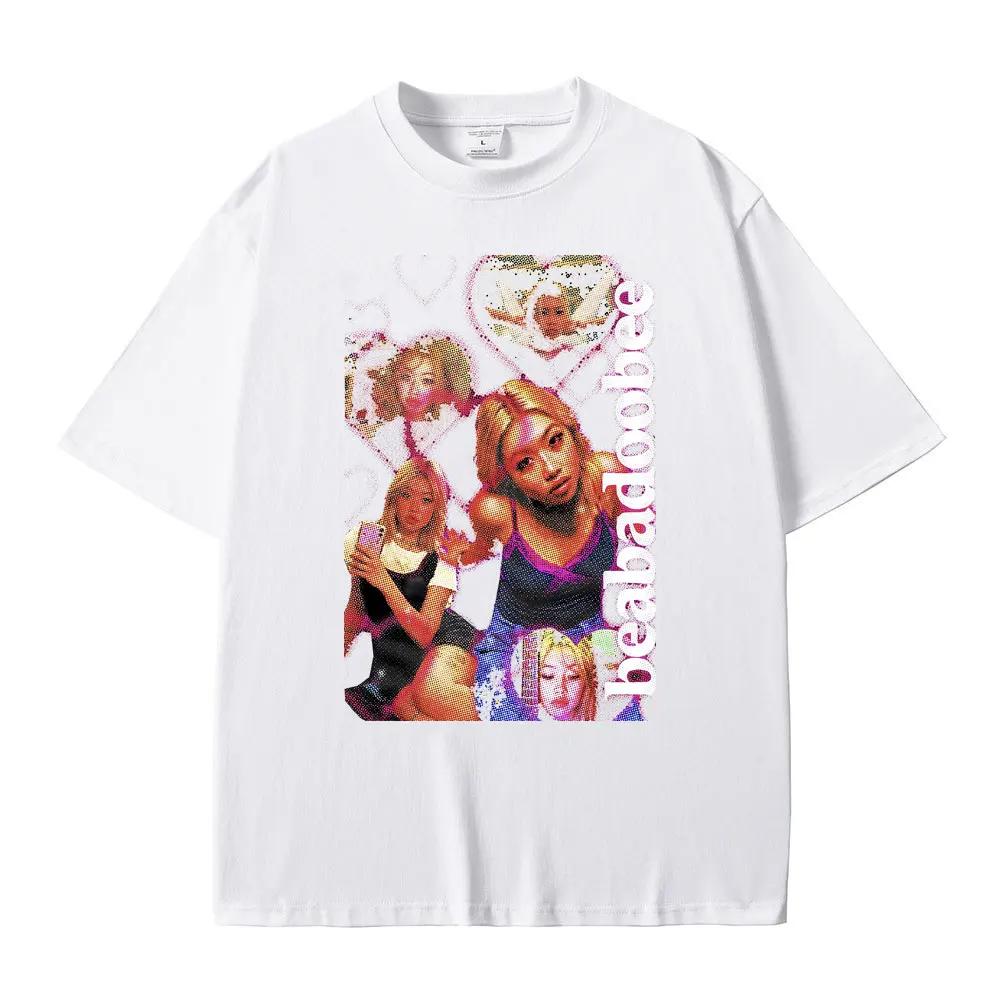 Singer Beabadoobee Graphic Print T-shirt Men Women Fashion Cotton Oversized Tshirt Unisex Casual Y2k Style Short Sleeve T Shirts