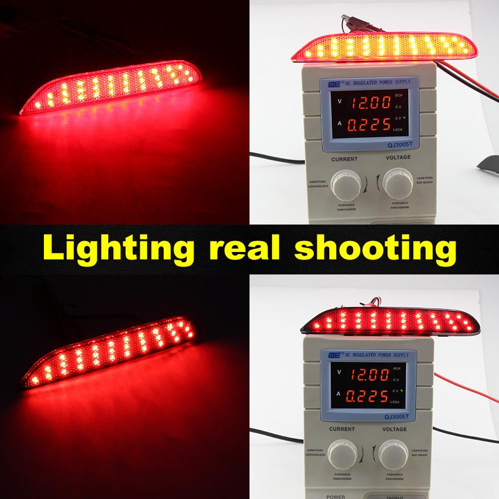 LED Rear Bumper Reflector Lights For Nissan X-trail T32 Rogue Qashqai J11 Leaf Pathfinder Infiniti Q50 QX60 JX35 2014 2015 2016