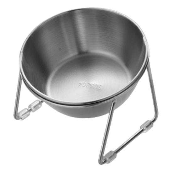 

Приподнятая миска для кошек из нержавеющей стали, наклонная приподнятая миска для кошек с металлической подставкой, миска для кормления питомца для предотвращения усталости для домашней кошки и собаки Unilateral