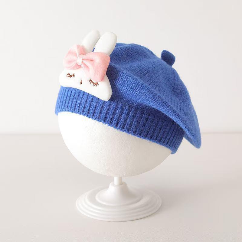 Baby Hat Autumn and Winter Wool Knitted Hat Baby Beret Cute Super Cute Boys and Girls Painter Hat Tide