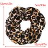 European & American Leopard Print Velvet Hair Scrunchies: High Elastic Korean Style