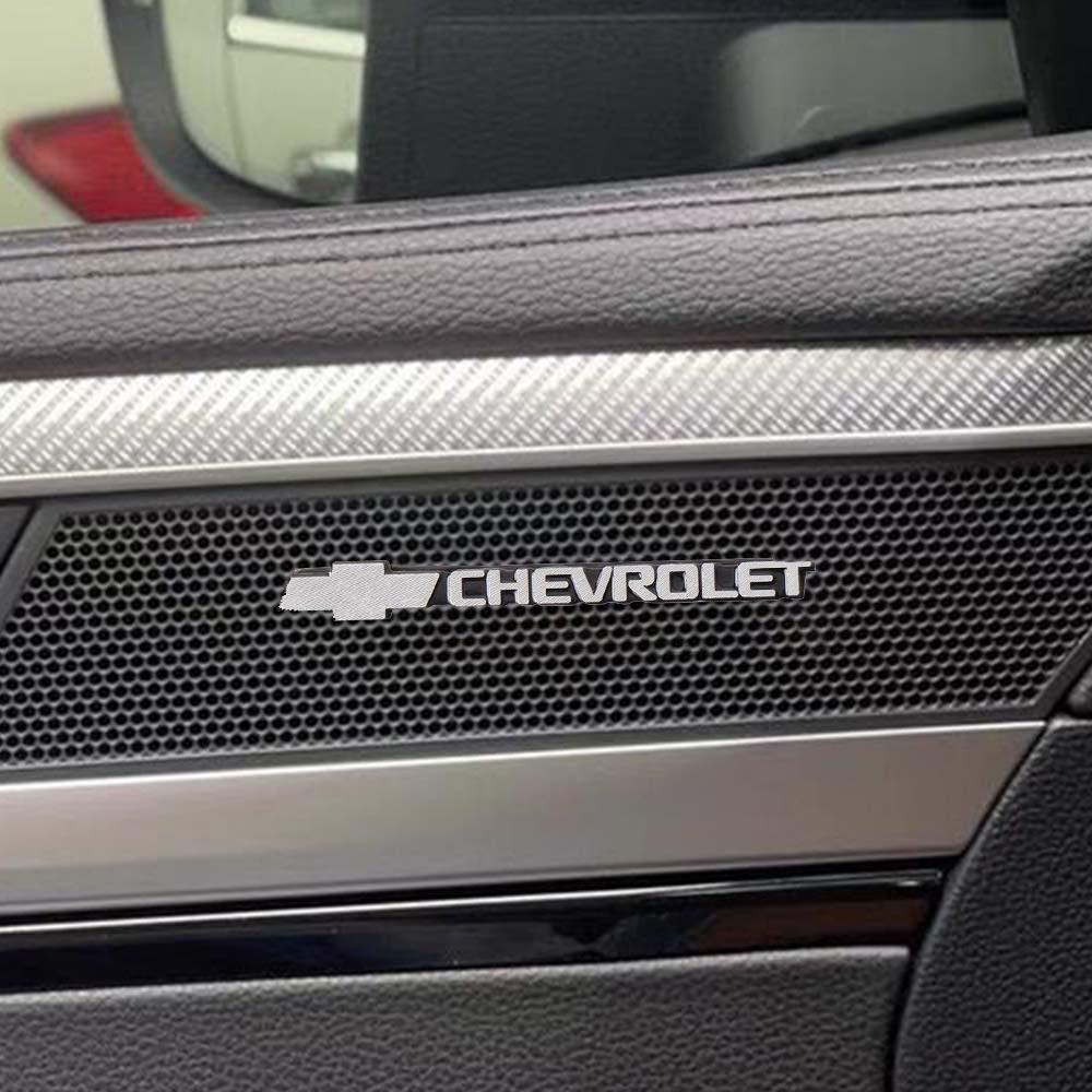 2/4pcs 3D Aluminum Emblem Badge Interior Speaker Audio Sticker Auto Decoration For Chevrolet Cruze Lacetti Sonic Spark Sail Aveo