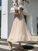 Women's Black High-Waist A-Line Woolen Skirt - Ribbed, Thickened, Autumn/Winter Casual Skirt