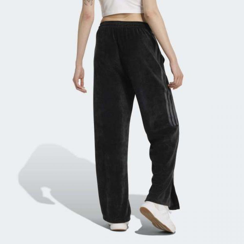 Adidas Womens Tyro Velour Open Hem Pants Loose Fit
