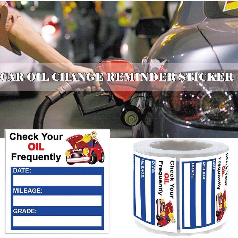 150PCS/roll, Car Oil Change Sticker, Cycling Repair Sticker, Reminder Window Sticker, Adhesive Label, Car Sticker