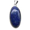 Lapis Lazuli Natural Gemstone Antique Silver Plated Pendant 2.25" J 787