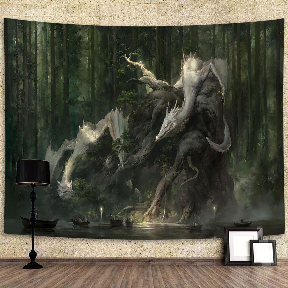 Dragon fantasy tapestry, very large 75x100