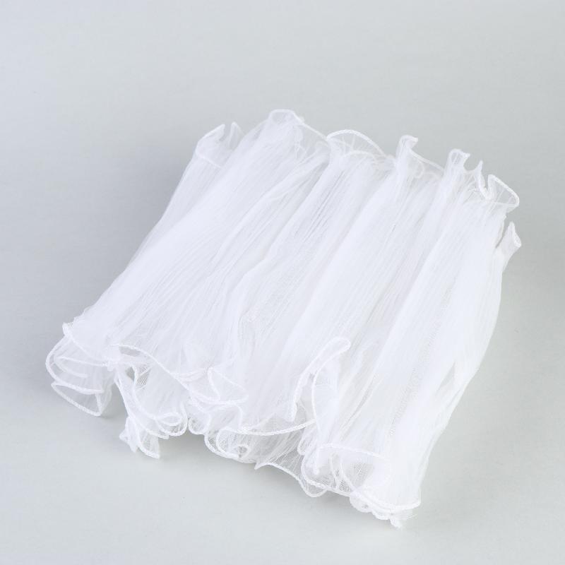 

Ruffled Tulle Flower Wrapping Mesh, Wave Edge Gauze Fabric for Bouquet Wrapping & Wedding Decor 27cm белый