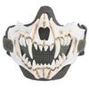 Maschera Facciale Mezza Faccia Zanne Festa Cosplay Airsoft Paintball Maschera Copertura Horror Halloween Costume Cosplay Maschera Accessori Festa