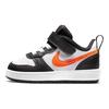 Nike Court Borough Low 2 TD White Black Orange Baby Sneakers Dark-Smoke-Grey Total-Orange BQ5453-115