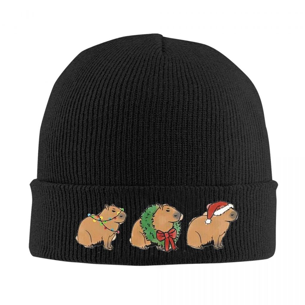 Capybara Halloween Warm Knitted Cap Winter Knit Bonnet Hat Skullies Beanies Hip Hop Caps for Unisex