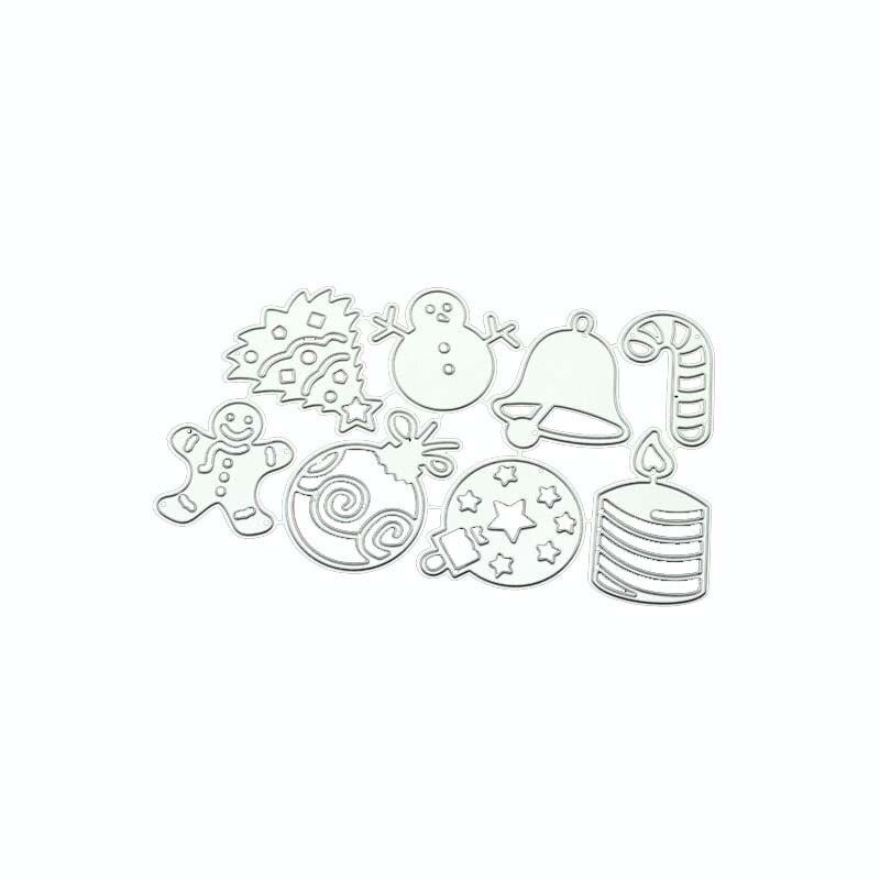 New Year Metal Cutting Dies Bell Cutting Die Snowman Cutting  Mold Christmas Tree Embossing  Crafts