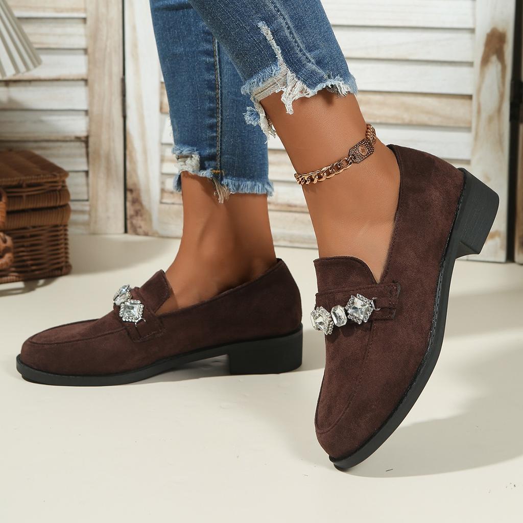 Women Low Heel Pumps Shallow Mouth Casual High Heels Shoes Female Low Heels Elegant Pointed Toe Loafers Women Zapatos De Mujer