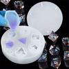 3D Dice Mold with 7 Grids for DIY Dice Making Irregular Multi-sided Digital Dice Silicone Mold DIY Faux Crystal Dice