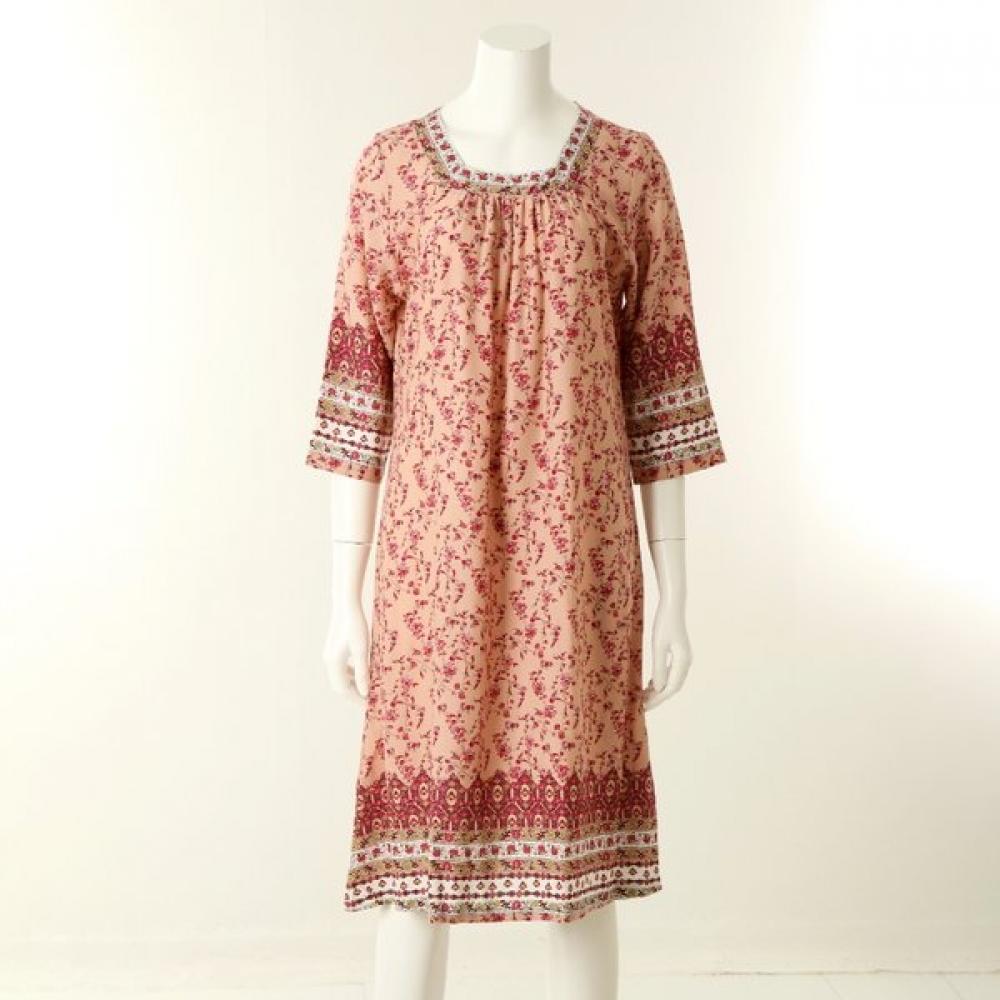 Wacoal Lightweight Rayon Floral Border Print Women S eaSy dreSS Wgn367w 100(88)