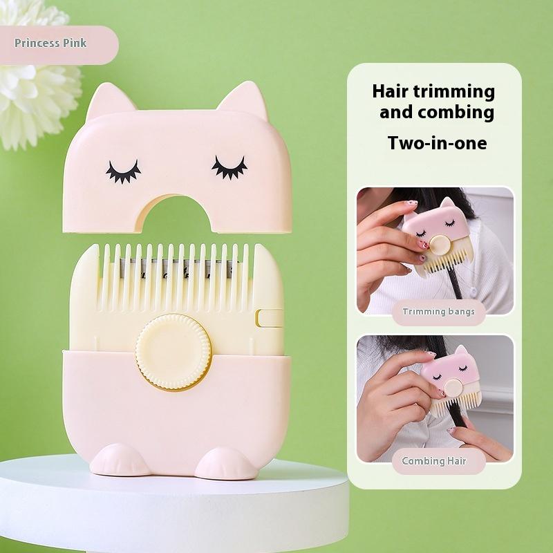 2 In 1 Baby Haircut And Hairdressing Comb Trim Bangs And Broken Hair Bangs Trimmer Manual Portable Children'S Adult Hair Clipper