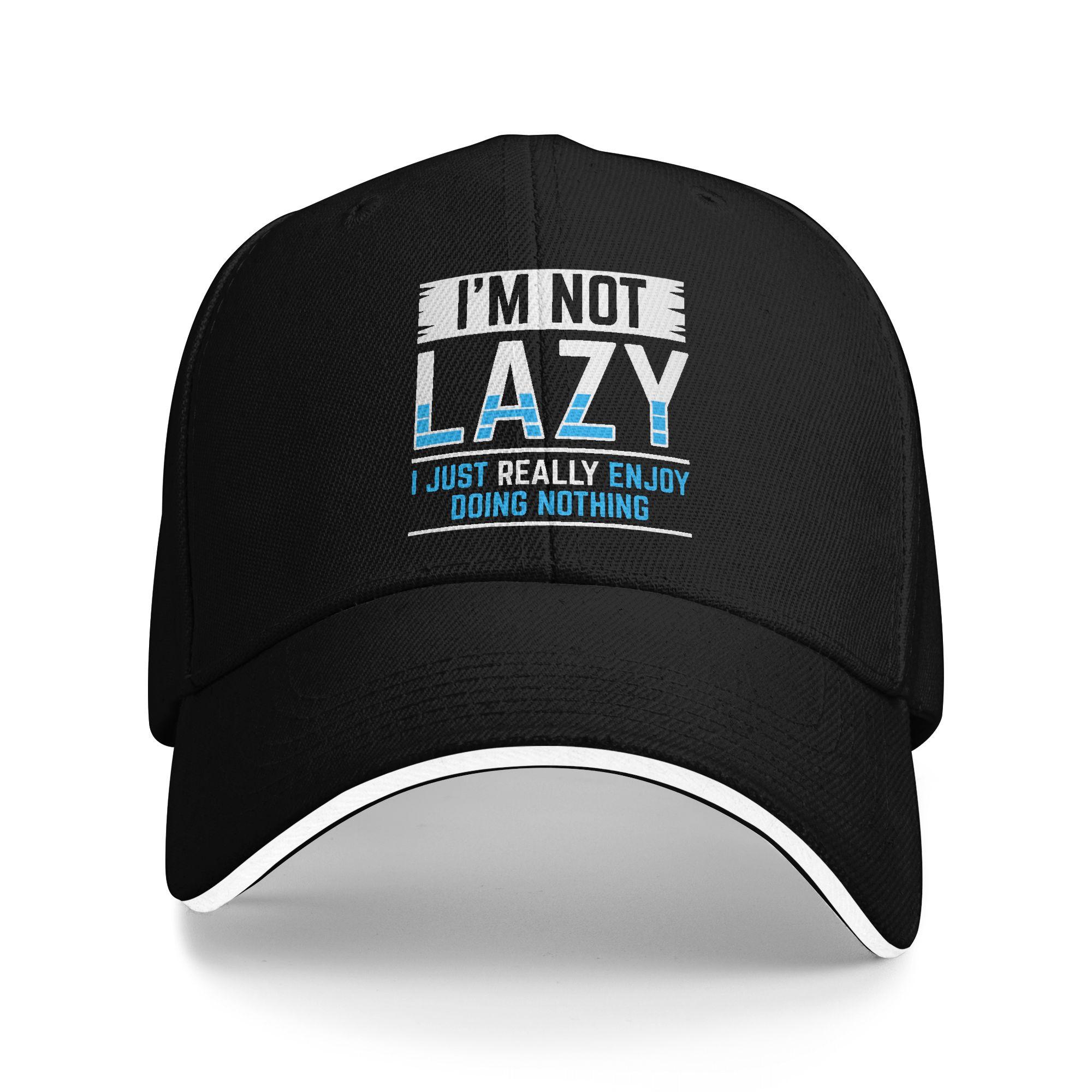 Im Not Lazy I Just Really Enjoy Doing Nothing Caps For Unisex Trendy Baseball Cap  Trucker Hat Casual Headewear Adjustable One Size