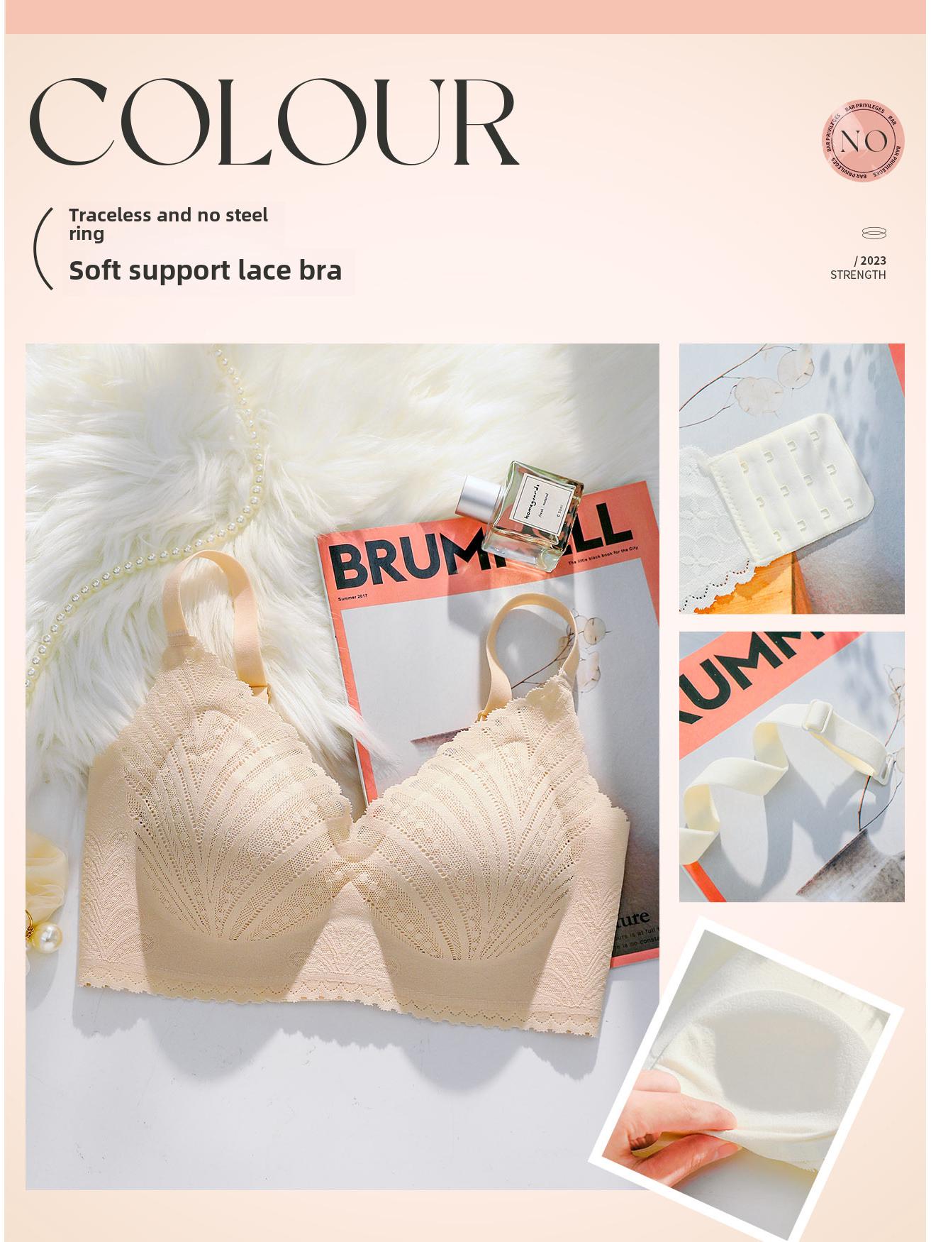 

Женский бесшовный бюстгальтер осень/зима : Французский дизайн, поддержка беспроводной связи, подходит для всех размеров L (80A/80B/80C)