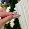 2-Carat Pigeon Egg Flash Comparable To Ice Flower Cut Inlaid Zircon Marriage Proposal Open Ring Female, Fashionable Wedding Ring