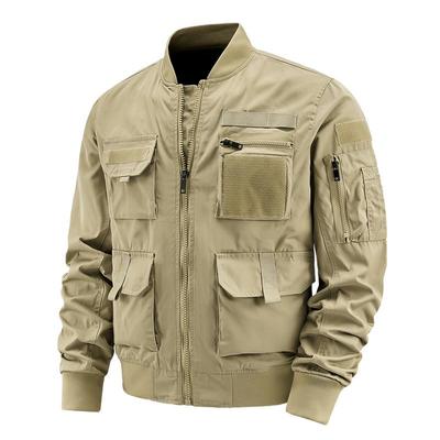 Chaqueta Impermeable para Hombre con Múltiples Bolsillos para Exteriores - Estilo Montaña, Ropa de Abrigo para Acampada Primavera/Otoño