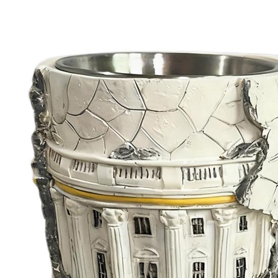 Kubek do kawy Demolka 3D Koparka Kubek do kawy z uchwytem w kształcie ramienia robota Artystyczny kubek z pękniętą teksturą Unikalny prezent dla inżynierów Budowniczych Fajny wystrój biurka