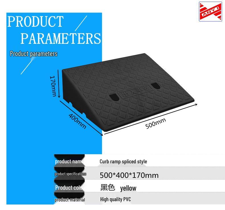 Portable Curb Ramp Triangle Pad for Cars