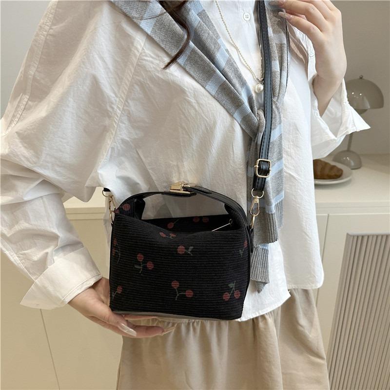 Neue Sommer-Mode lässige Handtasche mit Kirschdruck, trendige süße Mode Umhängetasche