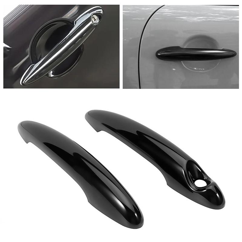 4pcs Side Door Handle Cover Tailgate Trim For Mini Cooper One D S JCW R55 Clubman 4Doors 2007-2014 Grip Bar Anti-scratch Shell