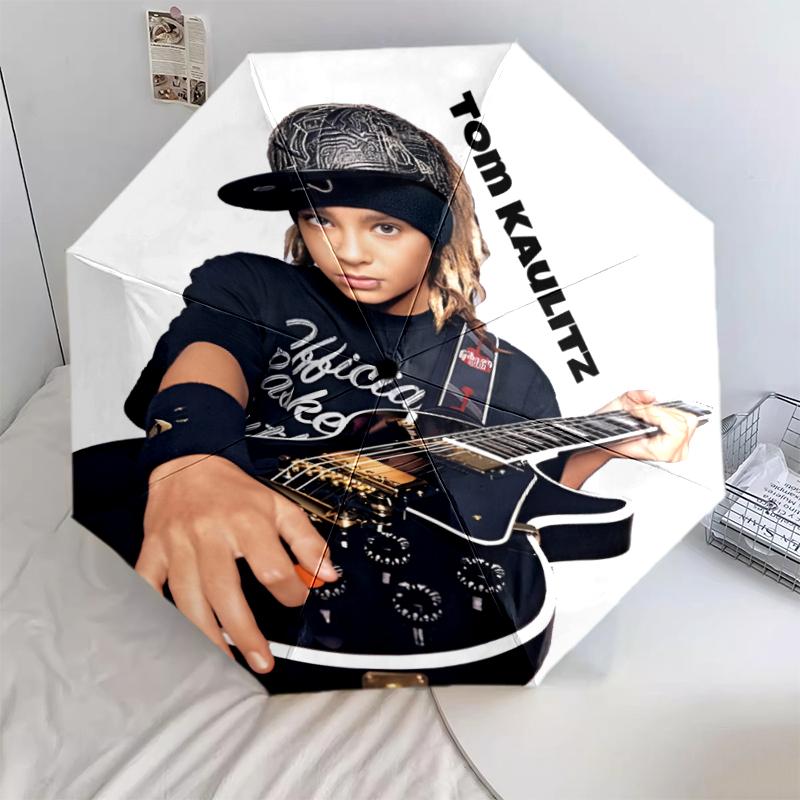 

1 PC Automatic Folding Umbrella - Tokio hotel,Tom Kaulitz Pattern, Portable & Foldable Design with 8 Ribs, Christmas Birthday Gifts