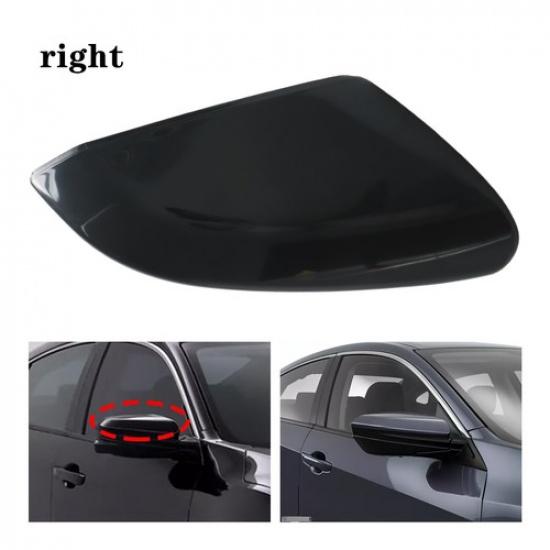 Black Side Mirror Cap Cover Passenger Side Fit For Honda Civic 2016- New