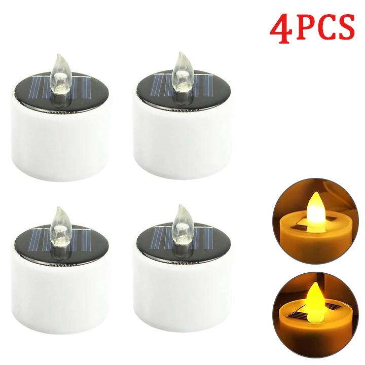 36pcs Solar Tea Light Led Candles Flameless Outdoor Waterproof Solar Tea Lights Rechargeable Candles for Party Garden Home Decor