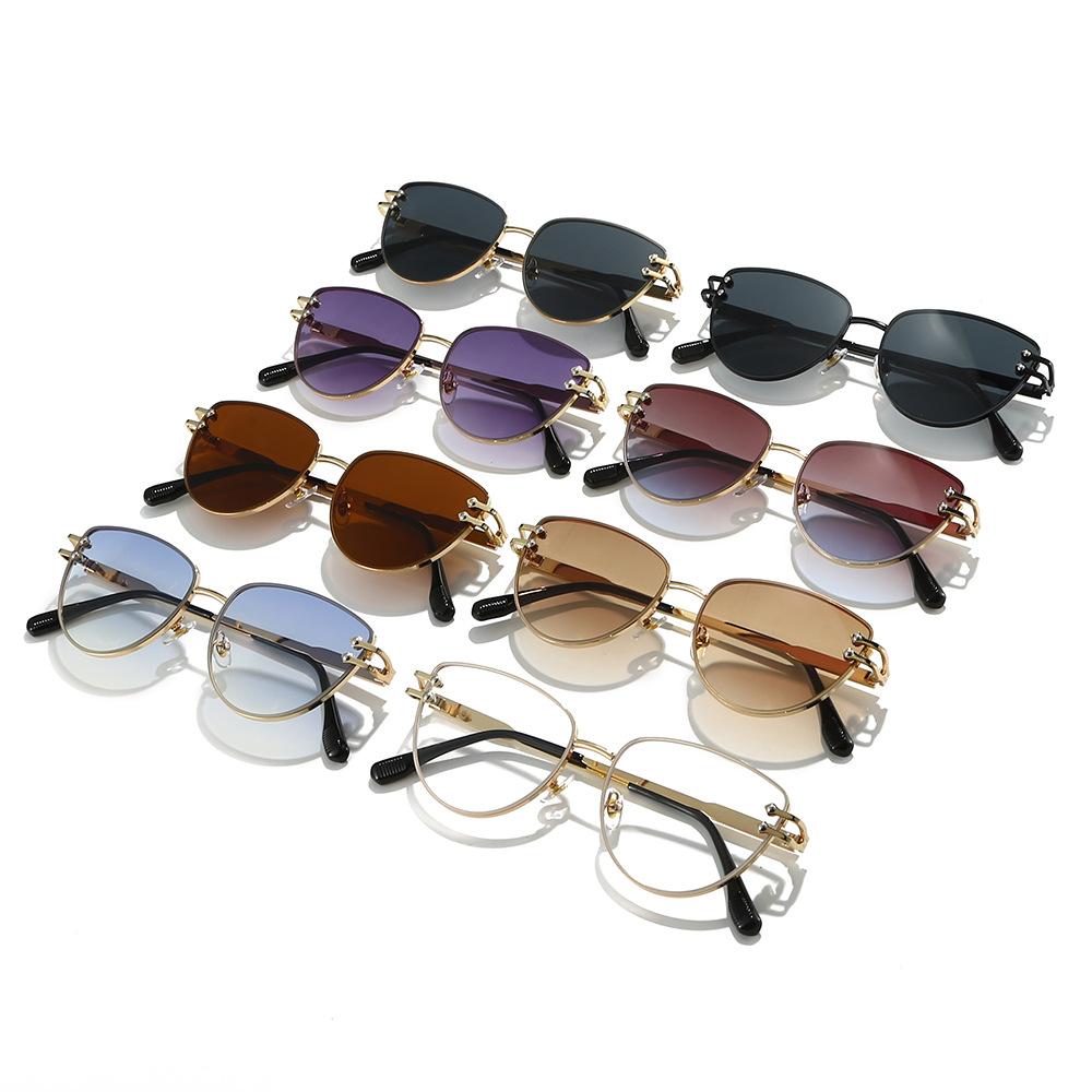 Round-edged triangular frame sunglasses, simple design, UV protection, suitable for driving and outdoor activities