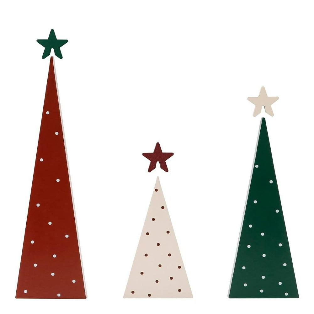 

3Pcs Xmas Trees Tabletop Decorations Multi-Purpose Rustic Xmas Tree Table Signs Christmas Tree Wood Sign for Home Office Decor
