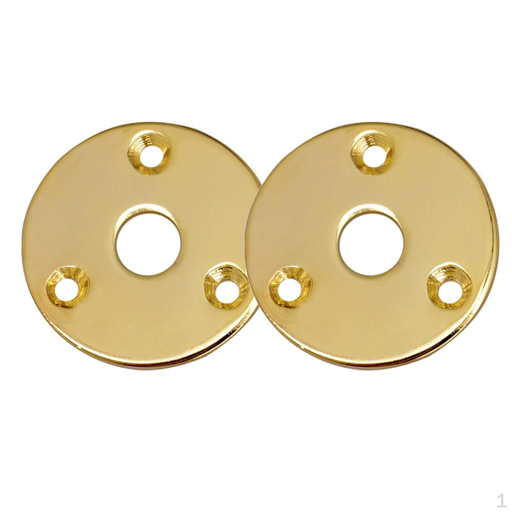 2pcs electric Guitar Bass Output Socket Plate Cover