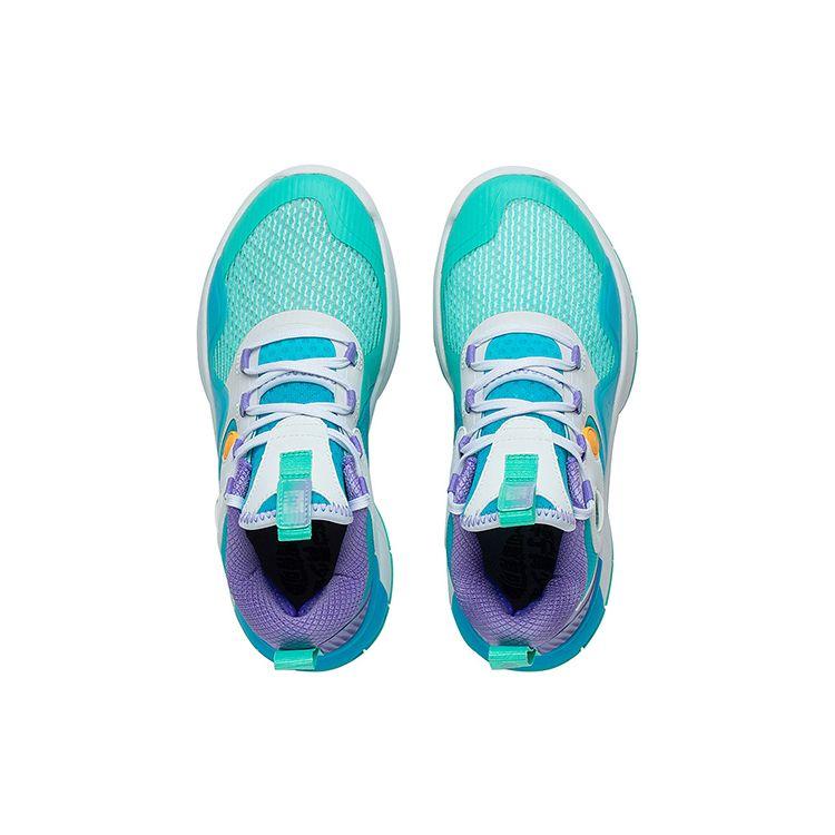 Li Ning Barn Profesjonell Basketballserie Stabilitet Fargeblokk Bokstav Støtdemping Støtte Rebound Mid-Top Basketballsko YKBS040-13