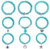 Fashionable Bohemian Ethnic Turquoise Beaded Bracelet Set For Women