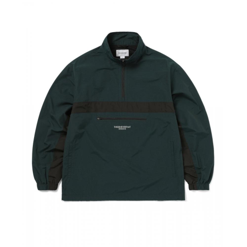 Thisisneverthat Half Zip Sports Pullover Green S
