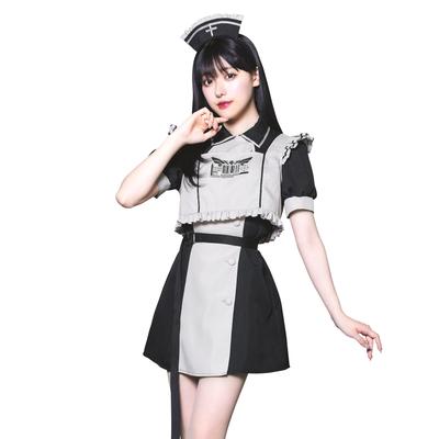 Clearstone Monocule Cosplay Halloween Nurse Costume for Women, White