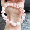 B104 2026 Cute Simple Cartoon Cat Paw Exquisite Acrylic Bead Bracelet Fashionable Casual Resin Bracelet Daily Daily Accessory
