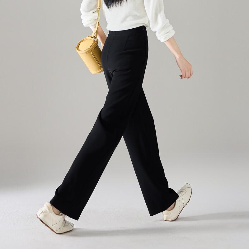SOFSIL Women s High-Waisted Draped Straight-Leg Pants 26/S