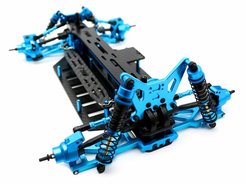 PMM TT02B 110 Scale Chassis Kit, 4WD Electric RC Car, DIY Upgraded Version, Carbon Fiber + Alloy Frame, Assembled RC Car, Off-Road Capability, 80%