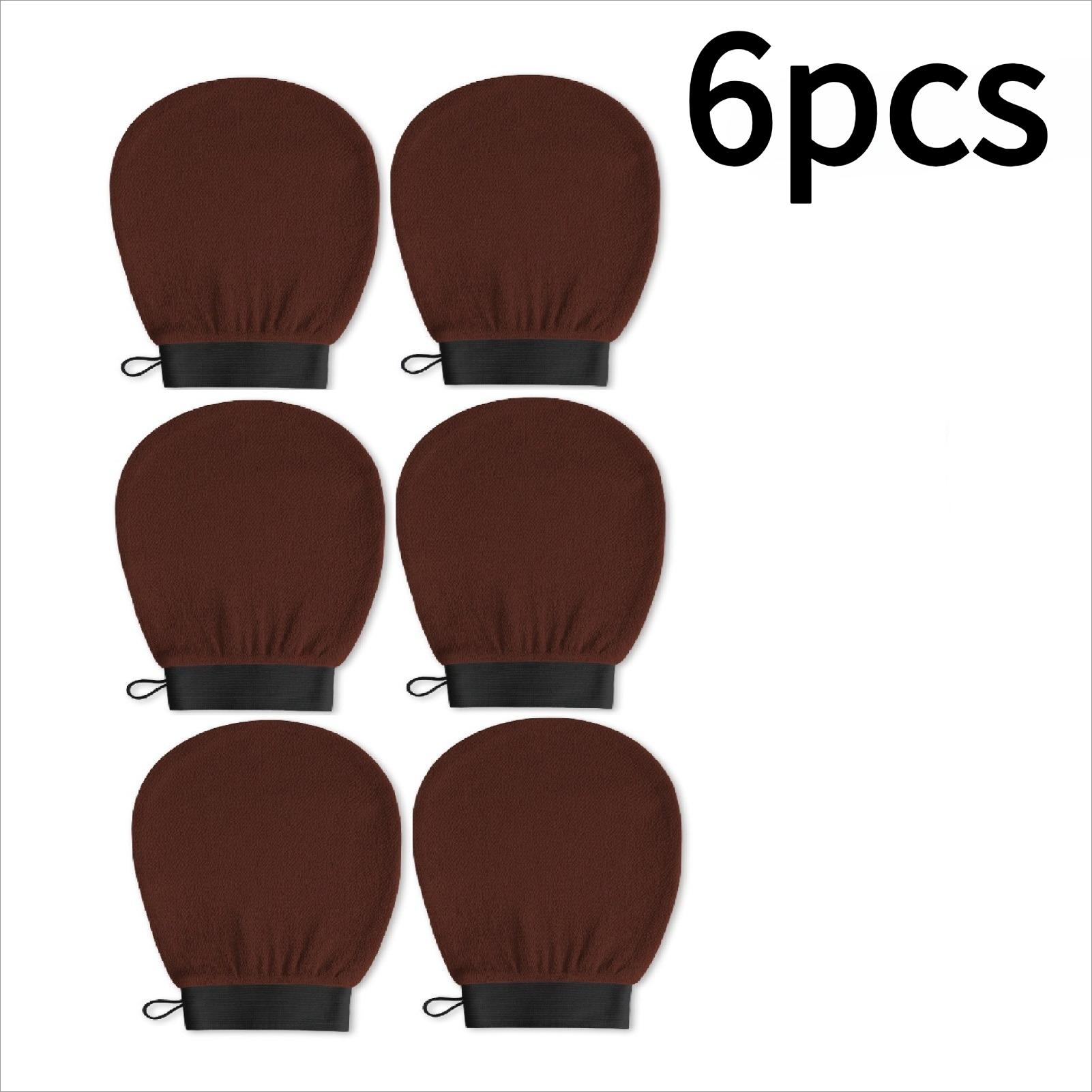 

6pcs Exfoliating Gloves Set - Removes Tanning, Dead Light Beige. Suitable for Bathing. Body Exfoliating Tools, Scrubbing Gloves