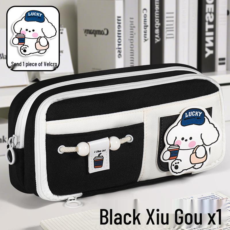 2026 New Cute Dog Magic Pastel Pencil Case - Large Capacity, Aesthetic & Charming for Students