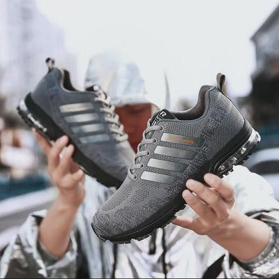Novos Tênis de Corrida Masculinos com Malha e Amortecimento a Ar - Respiráveis, Casuais e Tamanho Grande