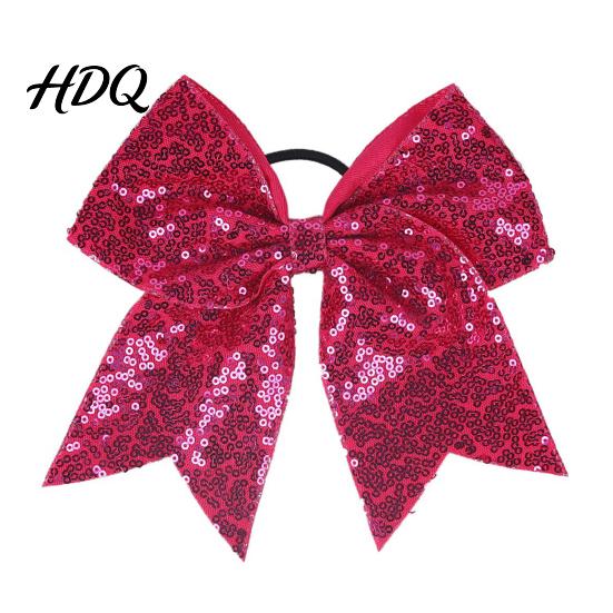 Haargummis für Gymnastik Pailletten Schleifen Elastisches Band Groß Cheerleading Festival Dekorationen Band Pferdeschwanzhalter Glitzer Scrunchies Damen Mädchen Teenager